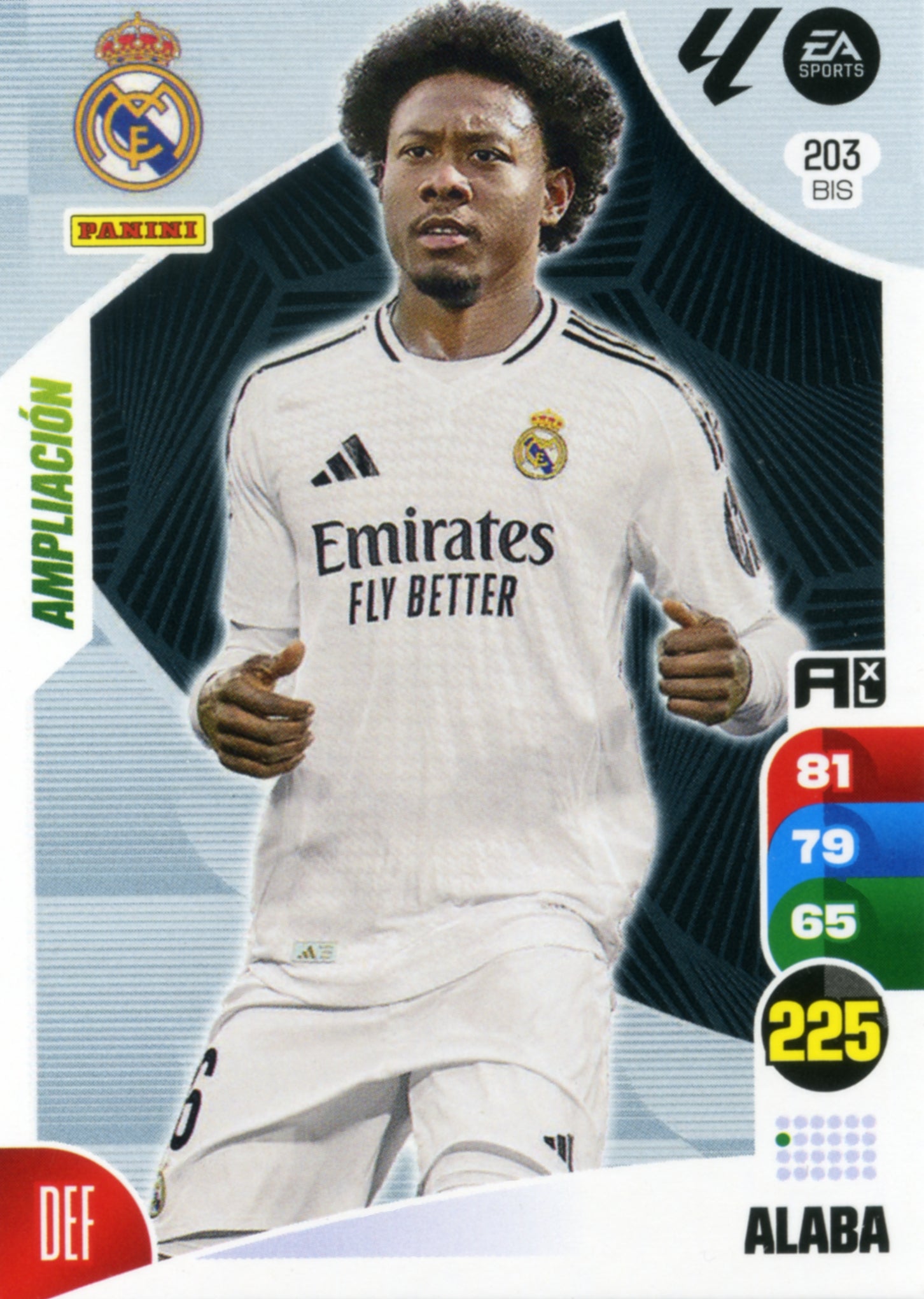 Panini Adrenalyn XL La Liga 2024/2025 - #203 BIS - ALABA - REAL MADRID - AMPLIACIÓN - Cromo RAW