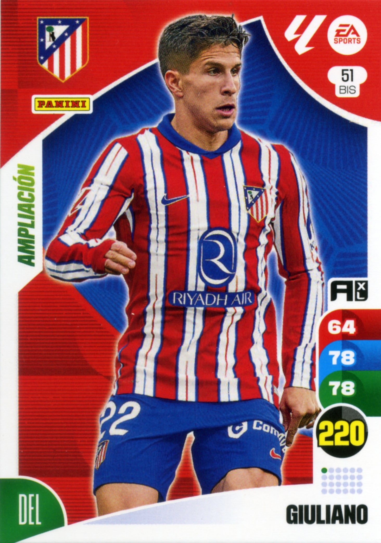 Panini Adrenalyn XL La Liga 2024/2025 - #051 BIS - GIULIANO SIMEONE - ATLETICO DE MADRID - AMPLIACIÓN - Cromo RAW