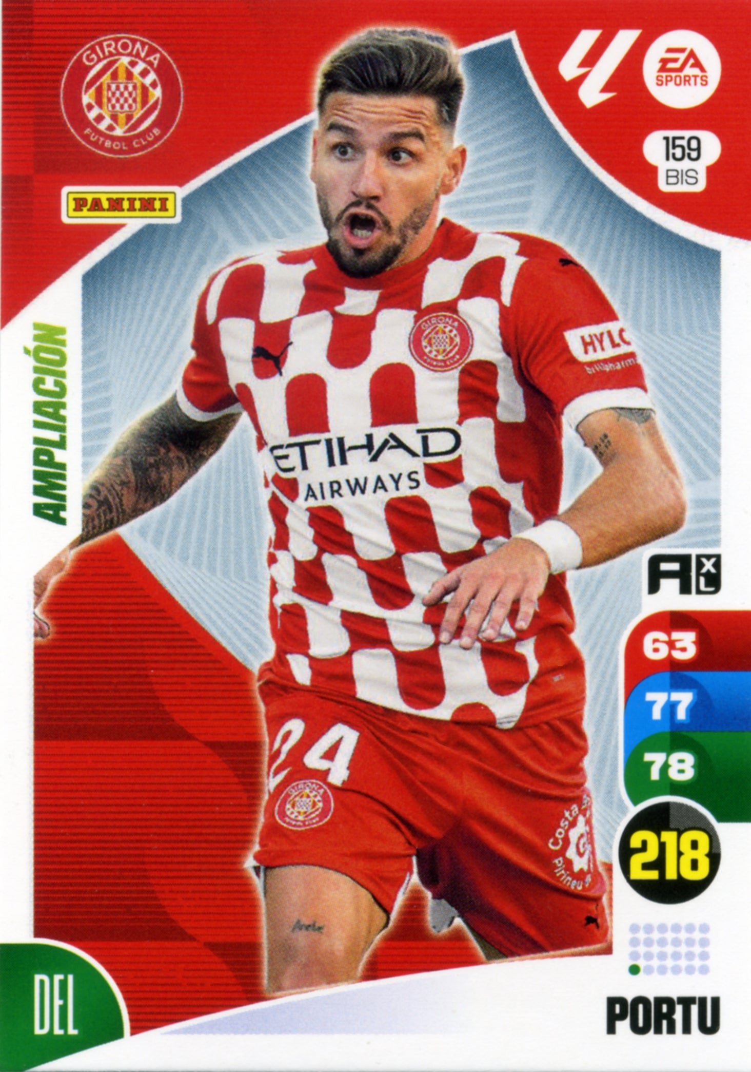 Panini Adrenalyn XL La Liga 2024/2025 - #159 BIS - PORTU - GIRONA - AMPLIACIÓN - Cromo RAW