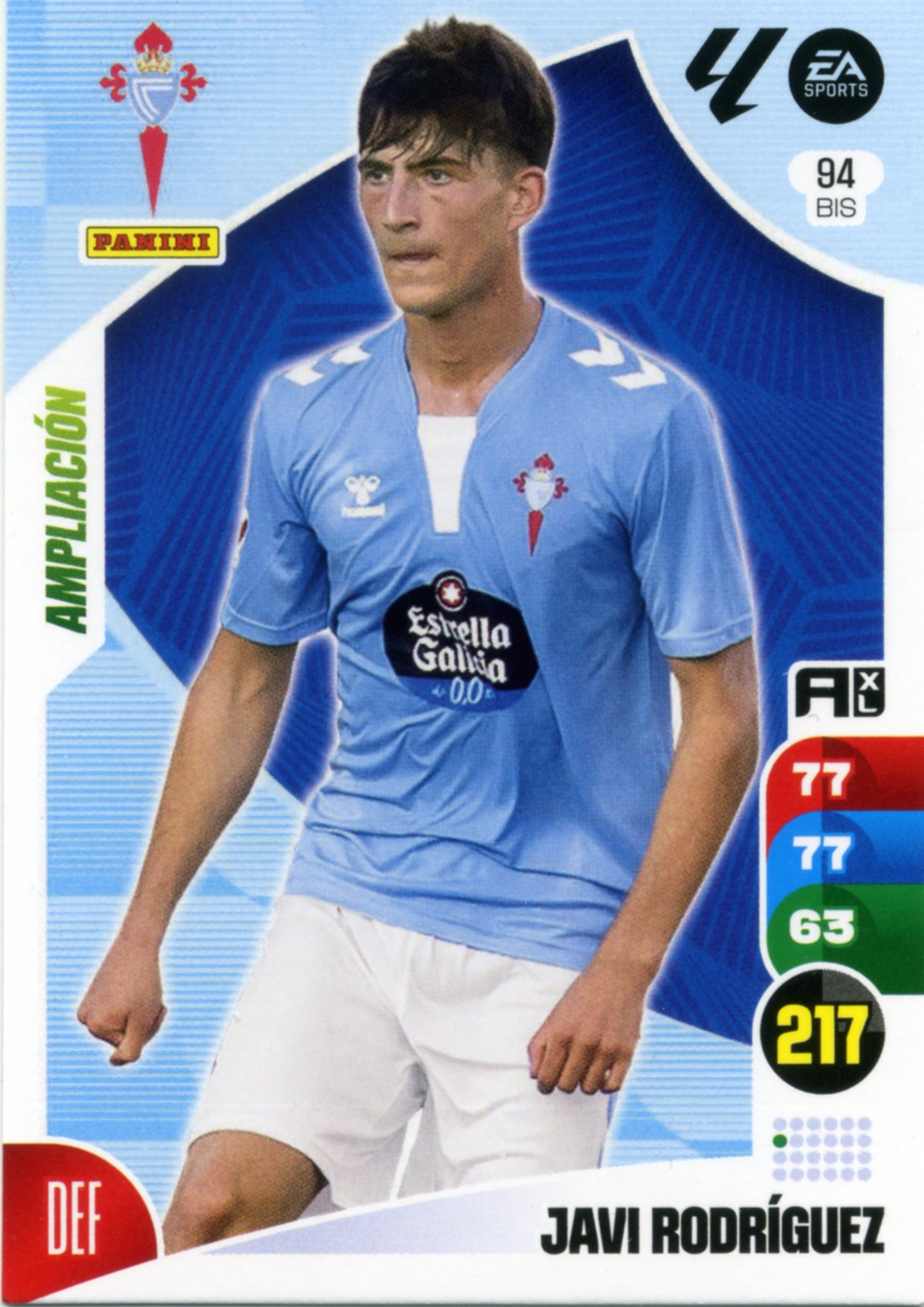 Panini Adrenalyn XL La Liga 2024/2025 - #094 BIS - JAVI RODRÍGUEZ - CELTA - AMPLIACIÓN - Cromo RAW
