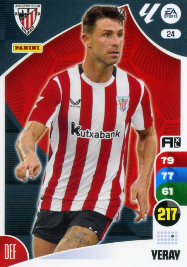 Panini Adrenalyn XL La Liga 2024/2025 - #024 - YERAY - ATHLETIC CLUB - 1ª Edición, Cromo RAW