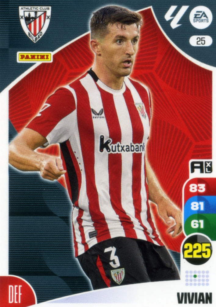 Panini Adrenalyn XL La Liga 2024/2025 - #025 - VIVIAN - ATHLETIC CLUB - 1ª Edición, Cromo RAW