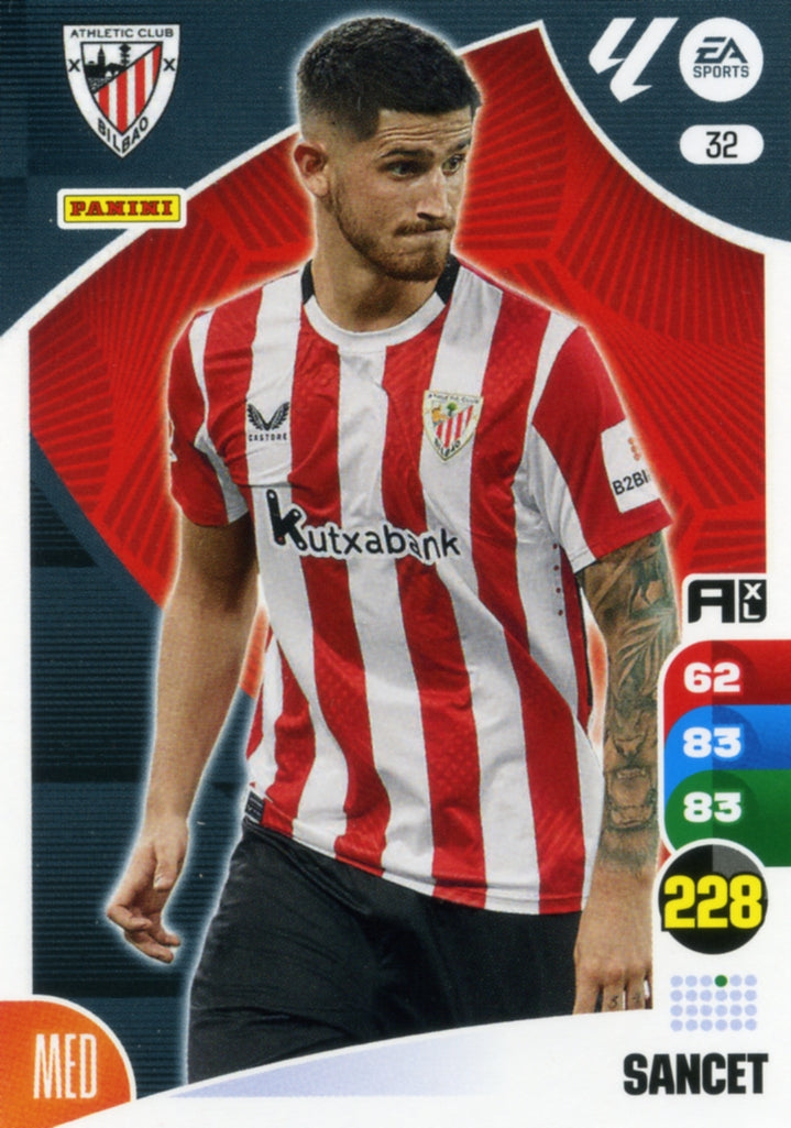 Panini Adrenalyn XL La Liga 2024/2025 - #032 - SANCET - ATHLETIC CLUB - 1ª Edición, Cromo RAW