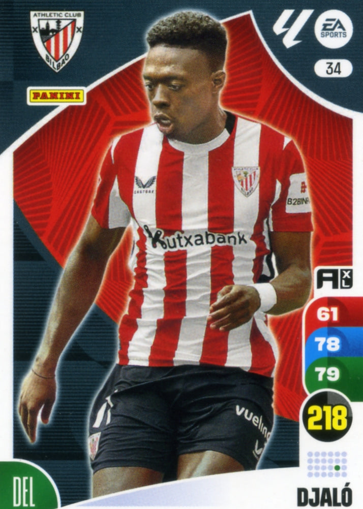 Panini Adrenalyn XL La Liga 2024/2025 - #034 - DJALÓ - ATHLETIC CLUB - 1ª Edición, Cromo RAW