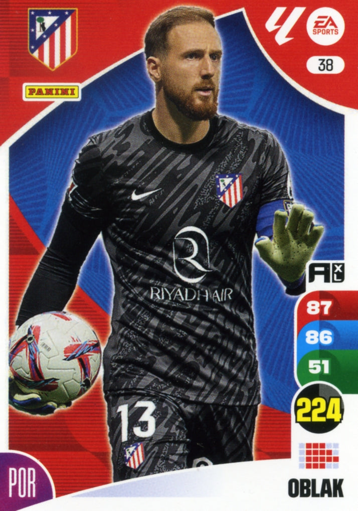 Panini Adrenalyn XL La Liga 2024/2025 - #038 - OBLAK - ATLETICO DE MADRID - 1ª Edición, Cromo RAW