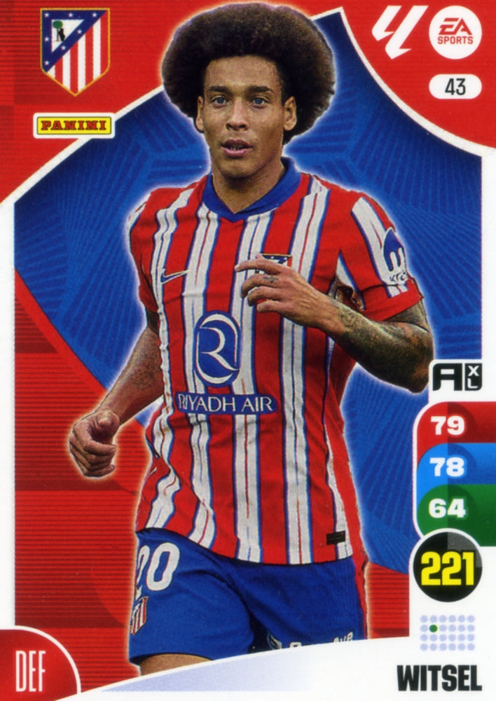 Panini Adrenalyn XL La Liga 2024/2025 - #043 - WITSEL - ATLETICO DE MADRID - 1ª Edición, Cromo RAW