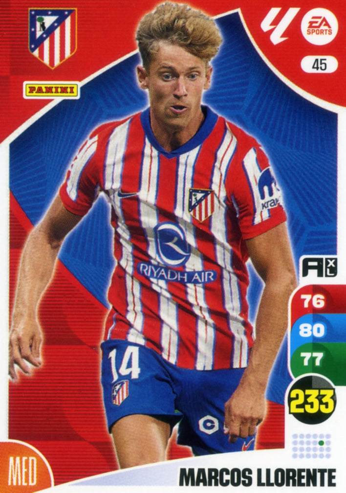 Panini Adrenalyn XL La Liga 2024/2025 - #045 - MARCOS LLORENTE - ATLETICO DE MADRID - 1ª Edición, Cromo RAW