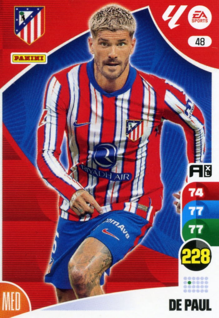 Panini Adrenalyn XL La Liga 2024/2025 - #048 - DE PAUL - ATLETICO DE MADRID - 1ª Edición, Cromo RAW