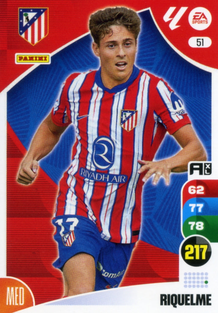 Panini Adrenalyn XL La Liga 2024/2025 - #051 - RIQUELME - ATLETICO DE MADRID - 1ª Edición, Cromo RAW