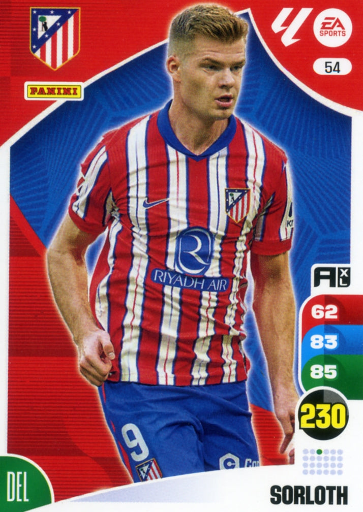 Panini Adrenalyn XL La Liga 2024/2025 - #054 - SORLOTH - ATLETICO DE MADRID - 1ª Edición, Cromo RAW