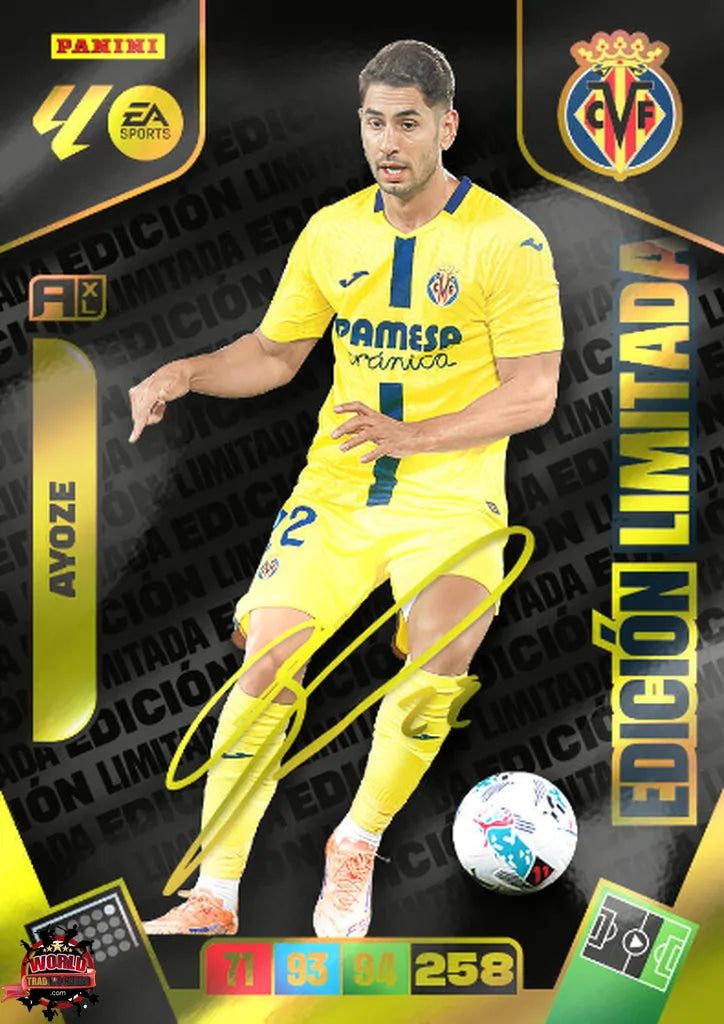 Ayoze - Villarreal CF - Panini Adrenalyn XL - 2025-2026 - SP - Edición Limitada - Firmada