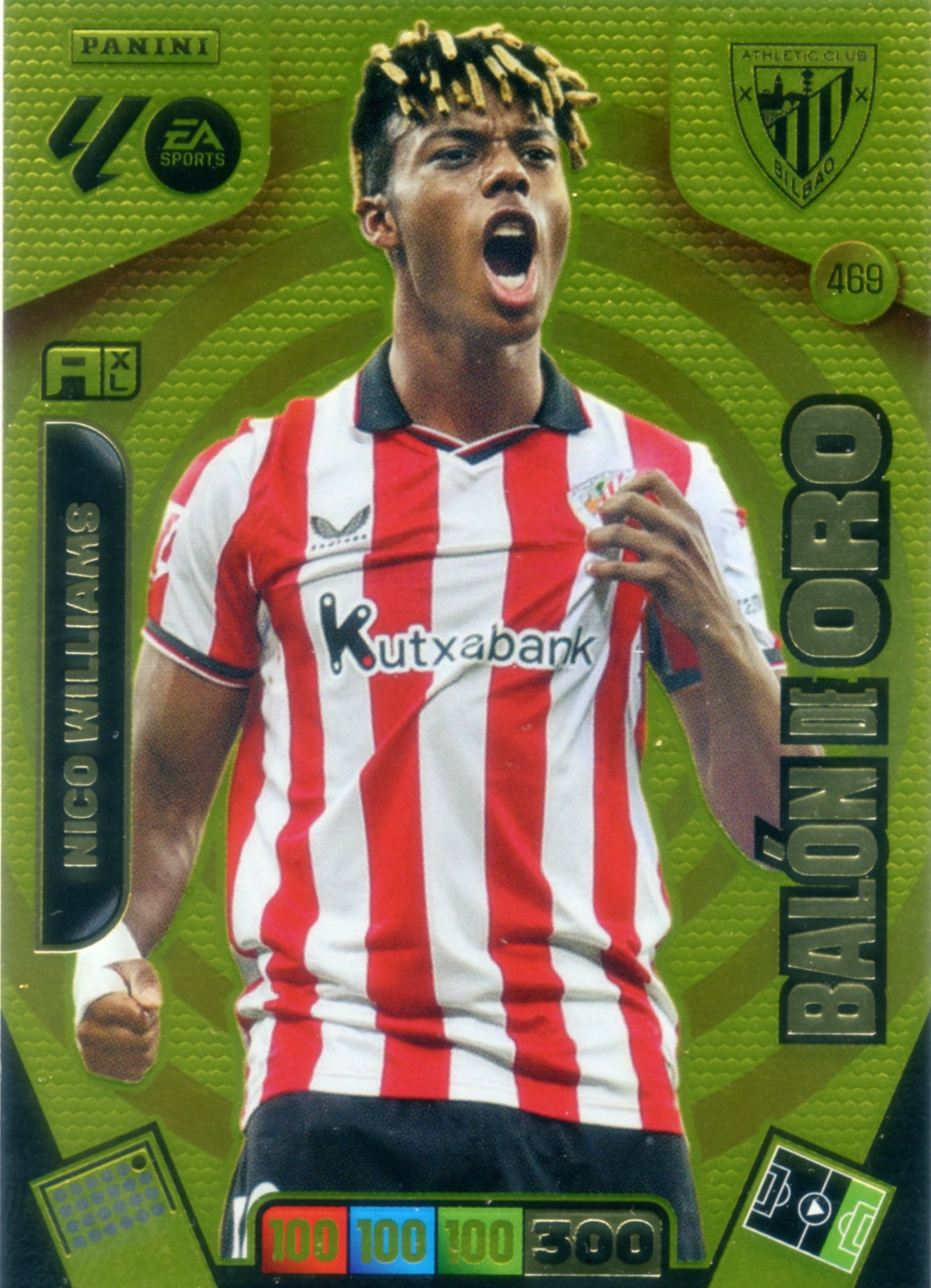 Nico Williams - Athletic Bilbao - Balón de Oro - Panini Adrenalyn XL La Liga - 2025-2026
