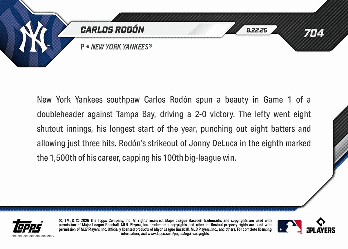 2026 | Topps | Now | MLB | #704 | Carlos Rondon | Base