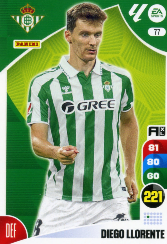 Panini Adrenalyn XL La Liga 2024/2025 - #077 - DIEGO LLORENTE - BETIS - 1ª Edición, Cromo RAW