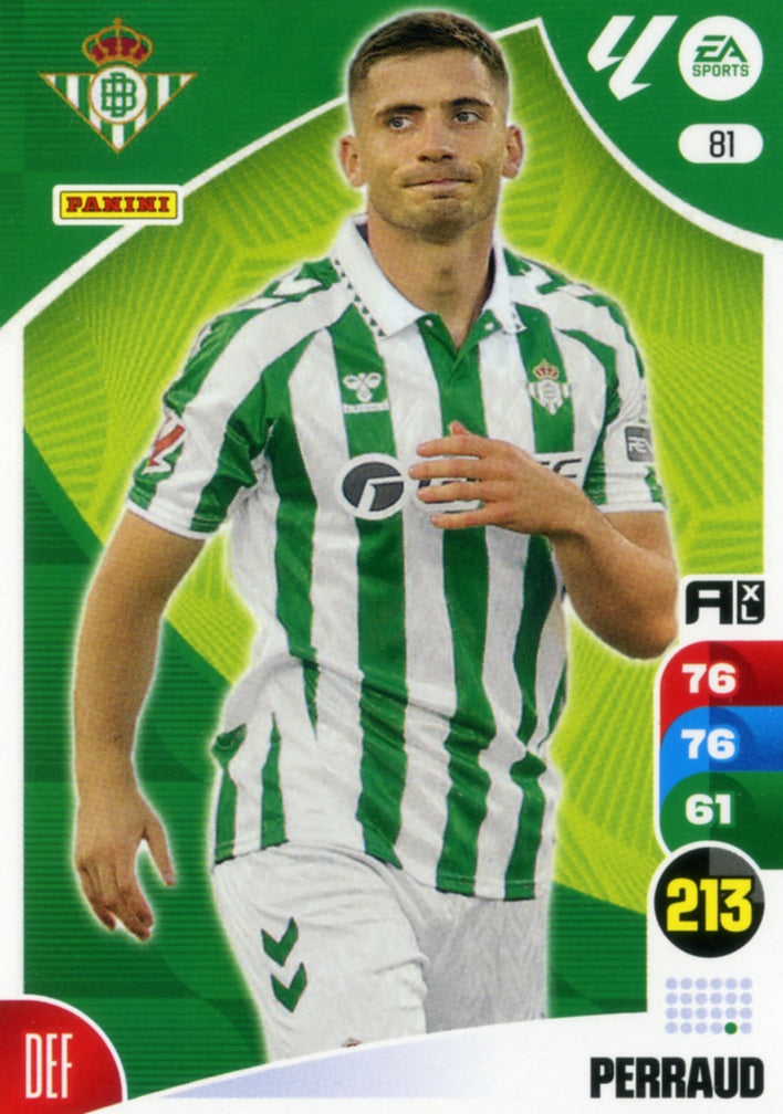 Panini Adrenalyn XL La Liga 2024/2025 - #081 - PERRAUD - BETIS - 1ª Edición, Cromo RAW