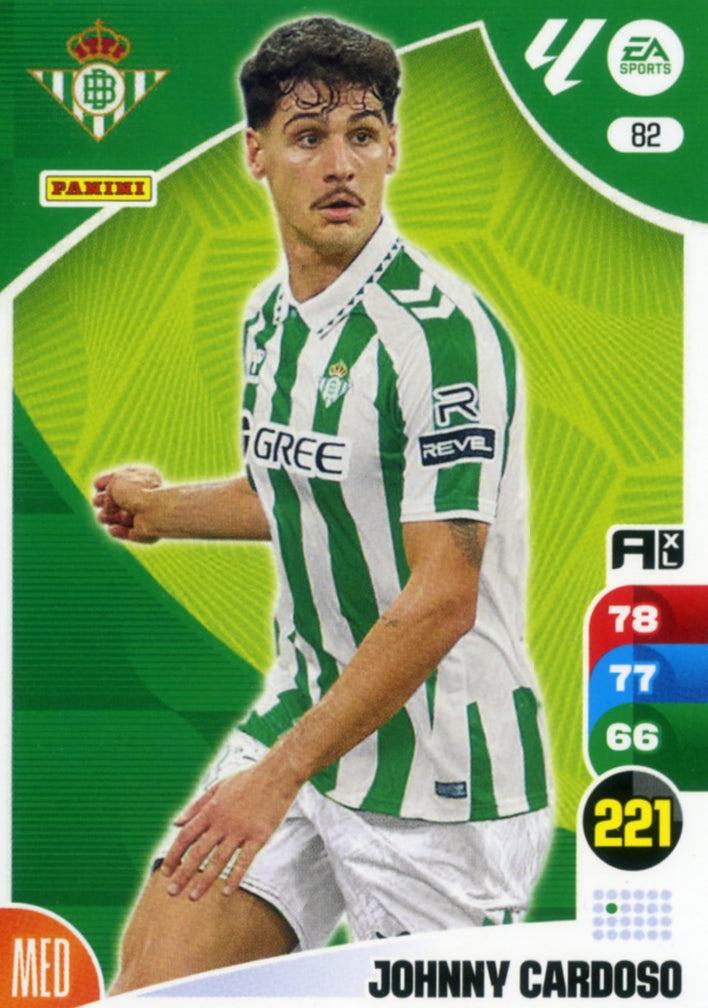 Panini Adrenalyn XL La Liga 2024/2025 - #082 - JOHNNY CARDOSO - BETIS - 1ª Edición, Cromo RAW