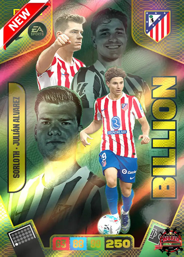#BLL06 | Panini | Adrenalyn XL | La Liga | 2025-2026 | Sorloth / Julian Alvarez | Atlético de Madrid | Billion