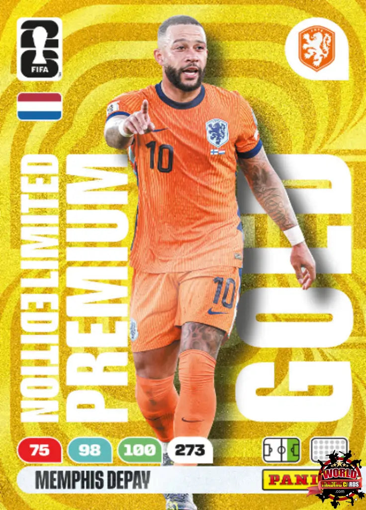 Soccer Trading Card-Memphis Depay-Netherlands-Panini Adrenalyn XL
