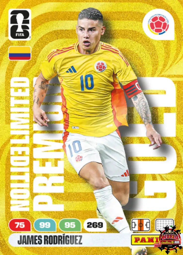 Football Trading Card-James Rodríguez-Colombia-Panini Adrenalyn XL