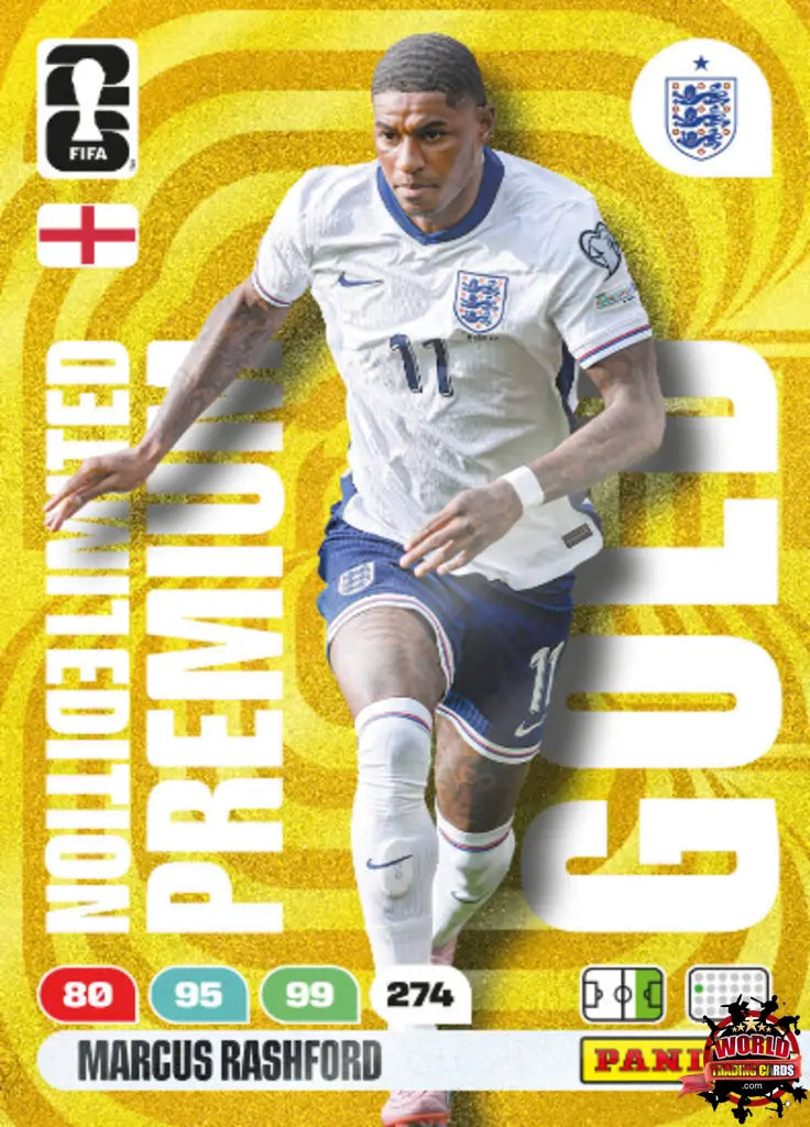 Soccer Trading Card-Marcus Rashford-England-Panini Adrenalyn XL