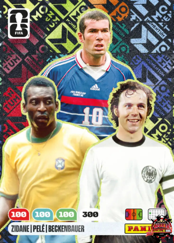 #MDB|Panini|Adrenlyn XL|FIFA World Cup|2026|Zidane / Pele / Beckenbauer|Momentum