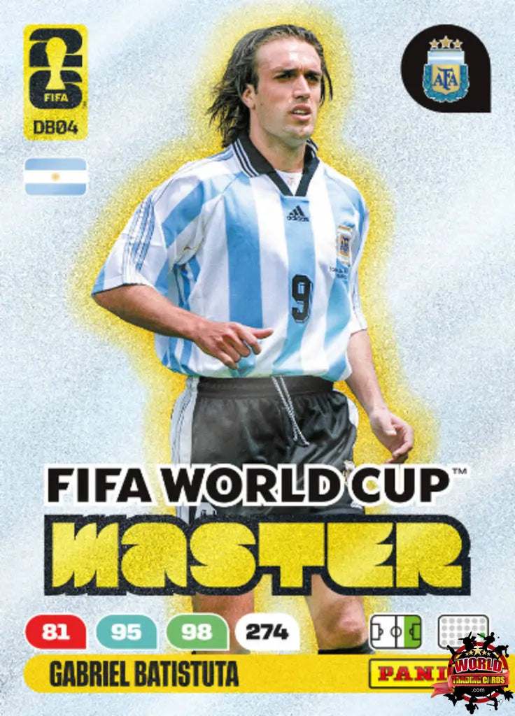 Soccer Trading Card - Gabriel Batistuta - Argentina - Panini