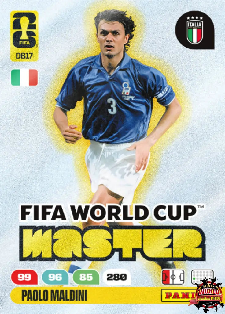 Football Trading Card-Paolo Maldini-Italy-Panini Adrenalyn XL Fifa
