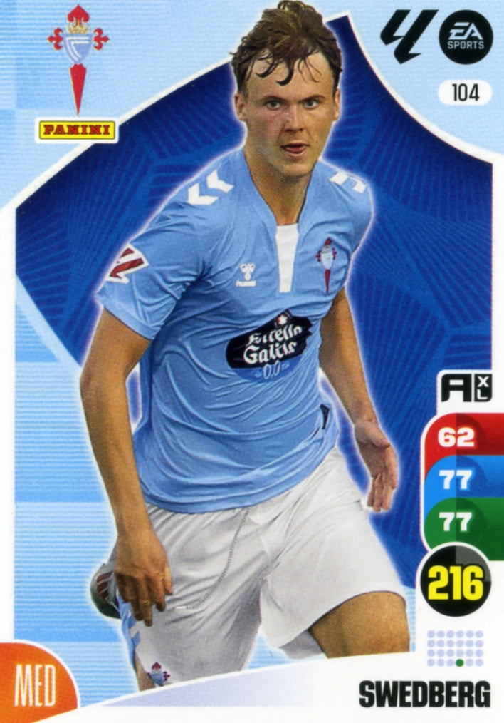 Panini Adrenalyn XL La Liga 2024/2025 - #104 - SWEDBERG - CELTA DE VIGO - 1ª Edición, Cromo RAW