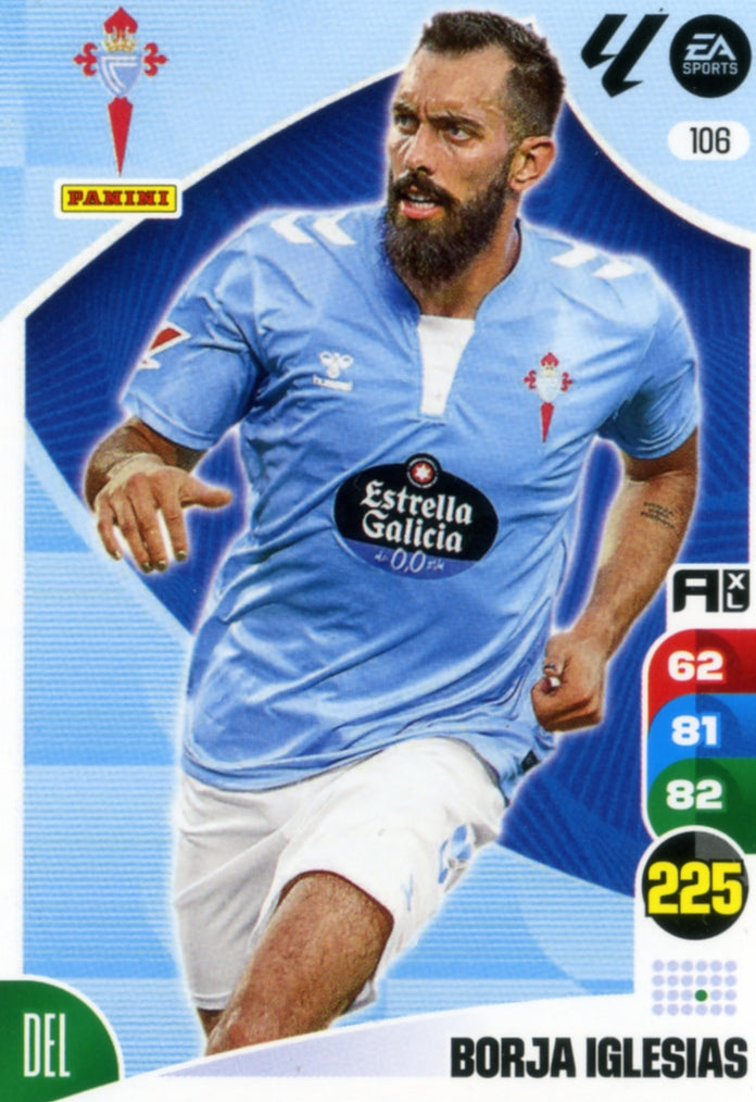 Panini Adrenalyn XL La Liga 2024/2025 - #106 - BORJA IGLESIAS - CELTA DE VIGO - 1ª Edición, Cromo RAW