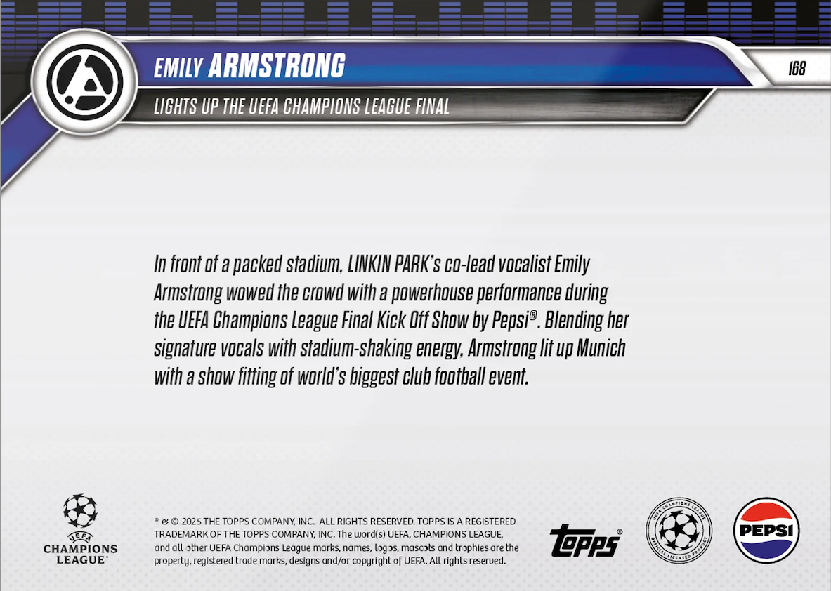 Emily Armstrong - 2024-25 UCL Topps NOW - Card 168 - World Trading Cards