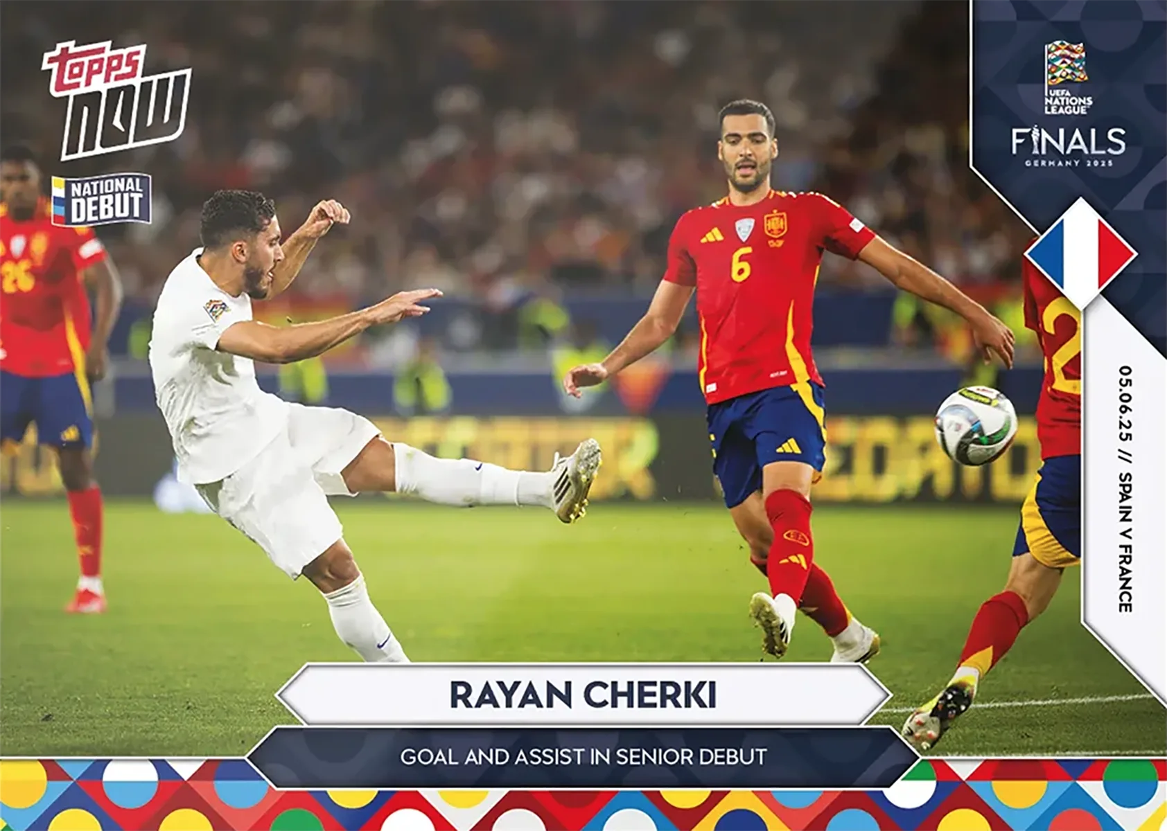 Rayan Cherky - 2025 UEFA Nations League Topps NOW - Card 3 - World Trading Cards
