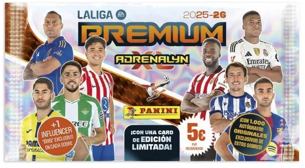 Adrenalyn XL LaLiga EA Sports 2025/26 - Cajita 20 Sobres Premium- Colección Oficial Panini