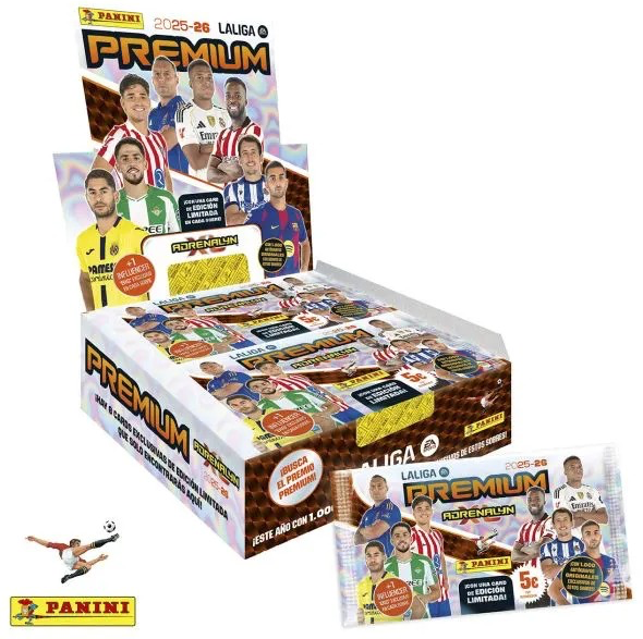 Adrenalyn XL LaLiga EA Sports 2025/26 - Cajita 20 Sobres Premium- Colección Oficial Panini