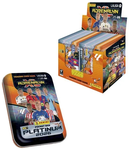 Adrenalyn XL LaLiga EA Sports 2025/26 - Pocket Box + Cajita 50 sobres - Colección Oficial Panini