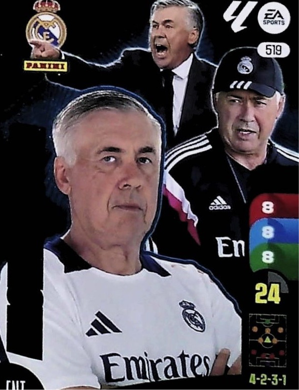 Carlo Ancelotti - Panini Adrenalyn XL La Liga 2024/2025 - #519 - Real Madrid - Master Míster