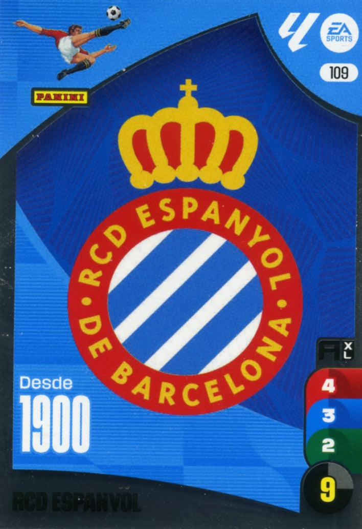 Panini Adrenalyn XL La Liga 2024/2025 - #109 - ESCUDO - ESPAÑOL - 1ª Edición, Cromo RAW