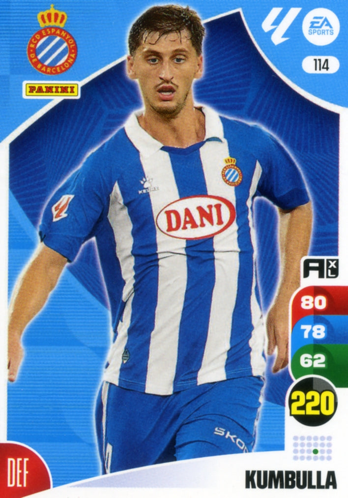 Panini Adrenalyn XL La Liga 2024/2025 - #114 - KUMBULLA - ESPAÑOL - 1ª Edición, Cromo RAW