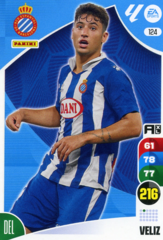 Panini Adrenalyn XL La Liga 2024/2025 - #124 - VELIZ - ESPAÑOL - 1ª Edición, Cromo RAW