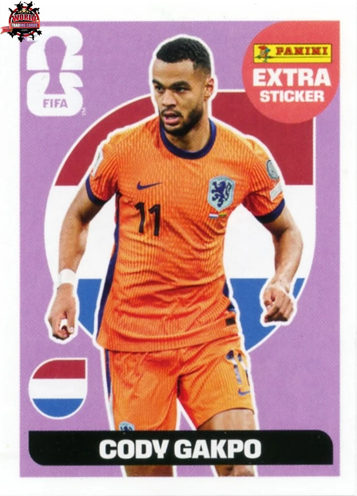 #CGp | | Fifa World Cup Stickers | Cody Gakpo | Netherlands | Extra / Purple - International version
