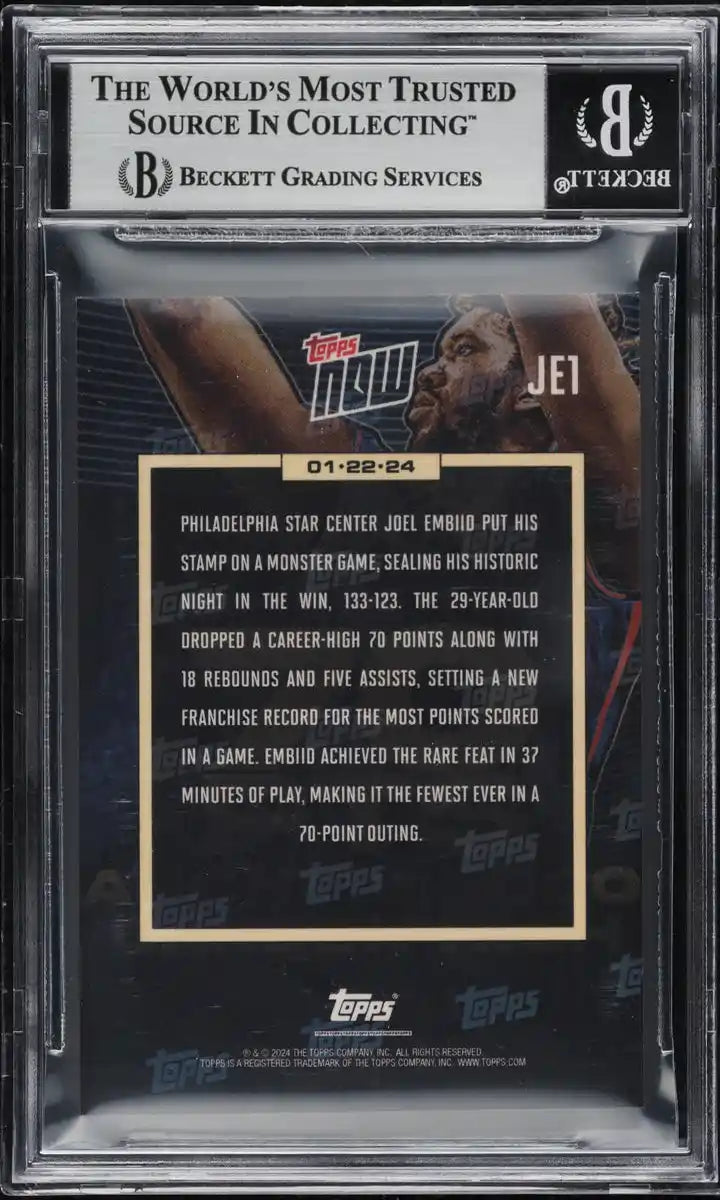 Joel Embiid - 2023-24 - Topps Now NBA - #JE1 - BGS 8.5 - World Trading Cards