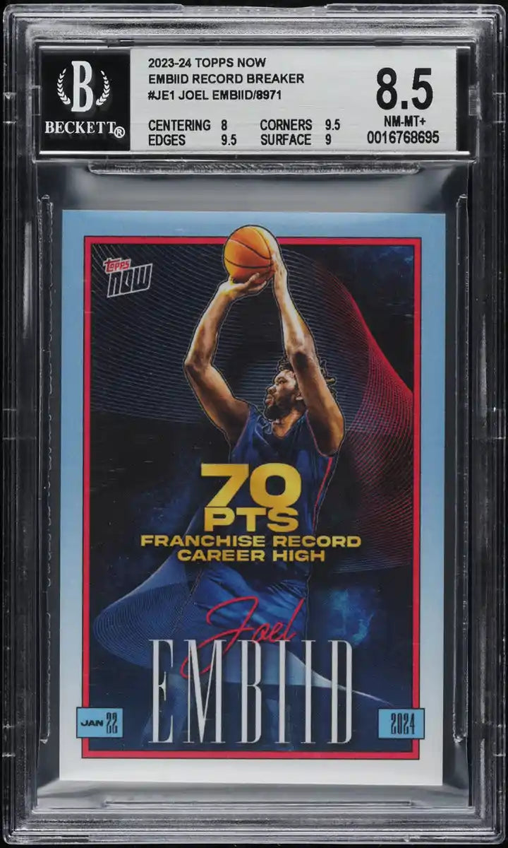 Joel Embiid - 2023-24 - Topps Now NBA - #JE1 - BGS 8.5 - World Trading Cards