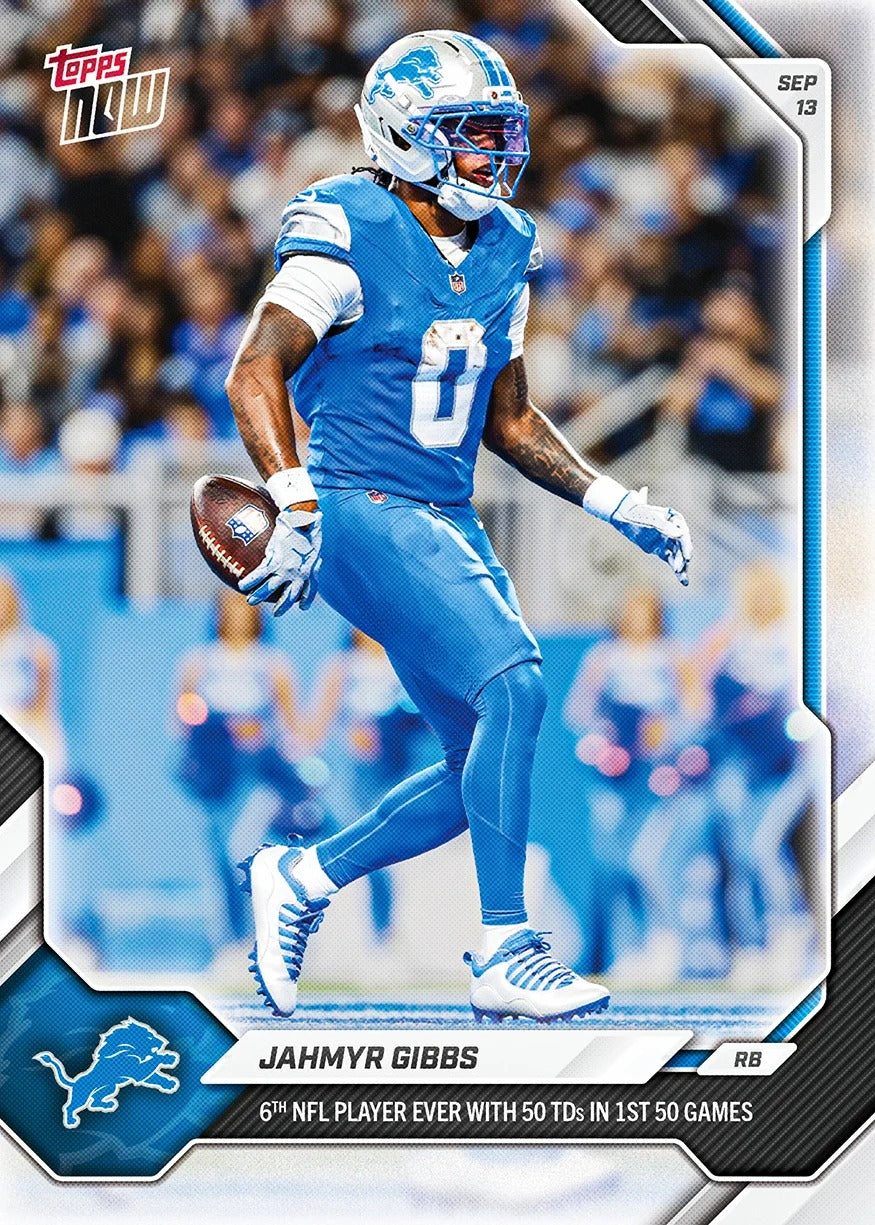2026 | Topps | Now | NFL | #007 | Jahmyr Gibbs | Base