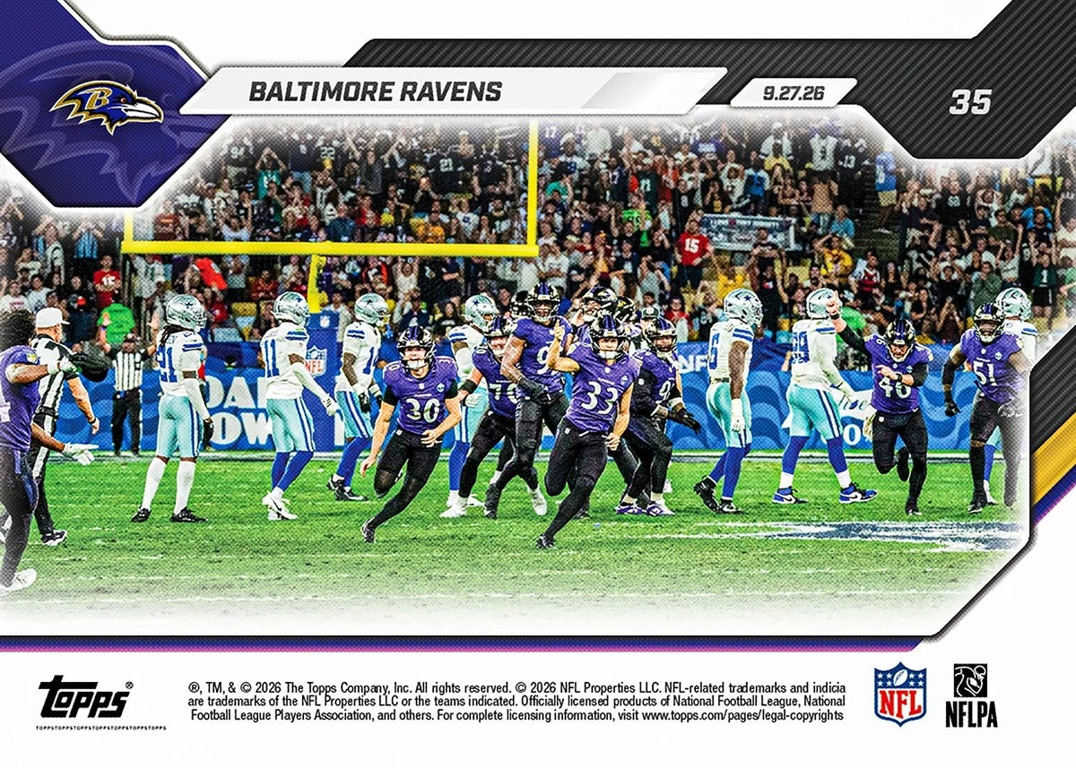 2026 | Topps | Now | NFL | #035 | Baltimore Ravens | Base