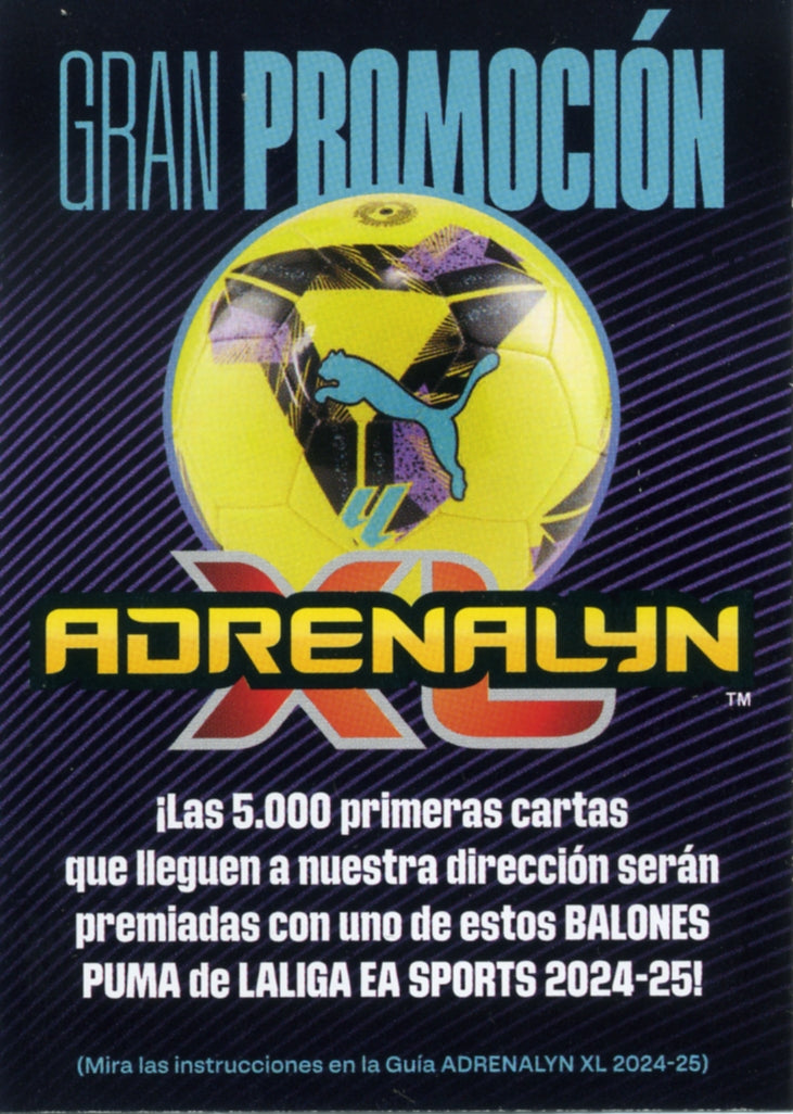 Letras Balón Liga - Lote todas las 9 Letras "ADRENALYN" - Panini Adrenalyn XL La Liga 2024/2025