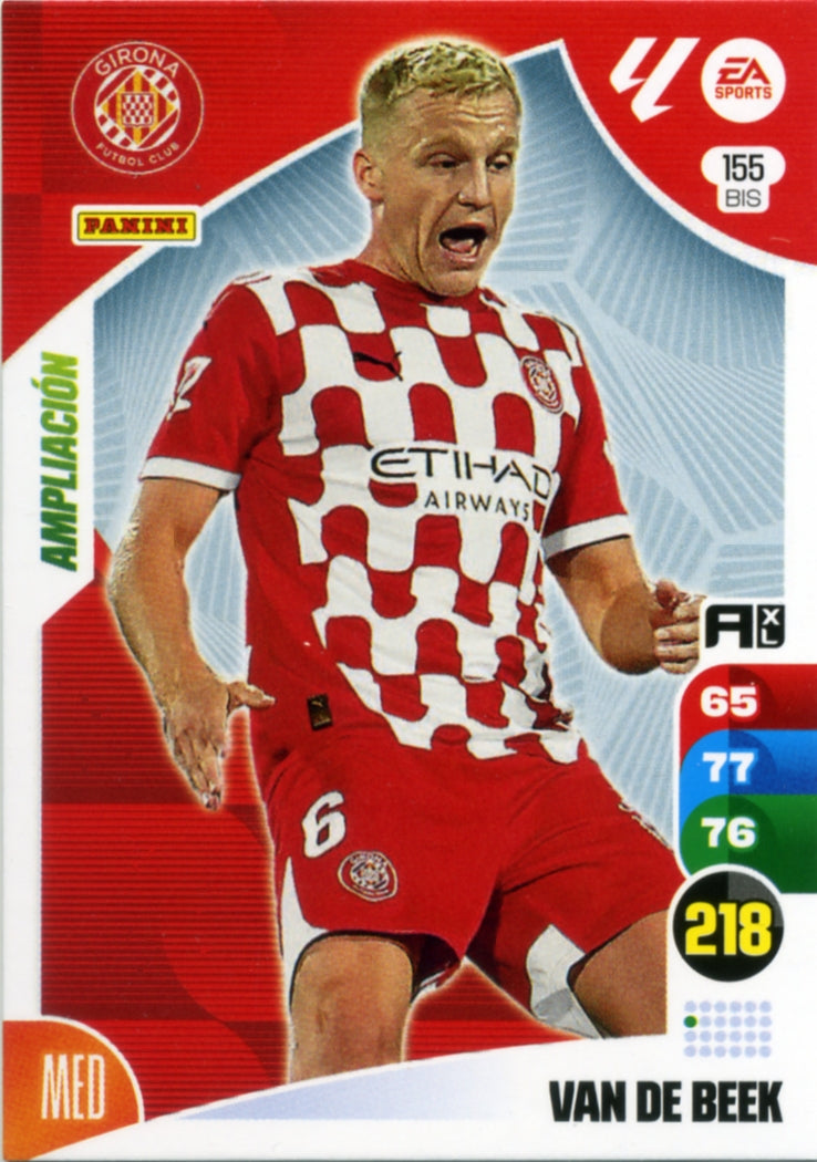 Panini Adrenalyn XL La Liga 2024/2025 - #155 BIS - VAN DE BEEK - GIRONA - AMPLIACIÓN - Cromo RAW