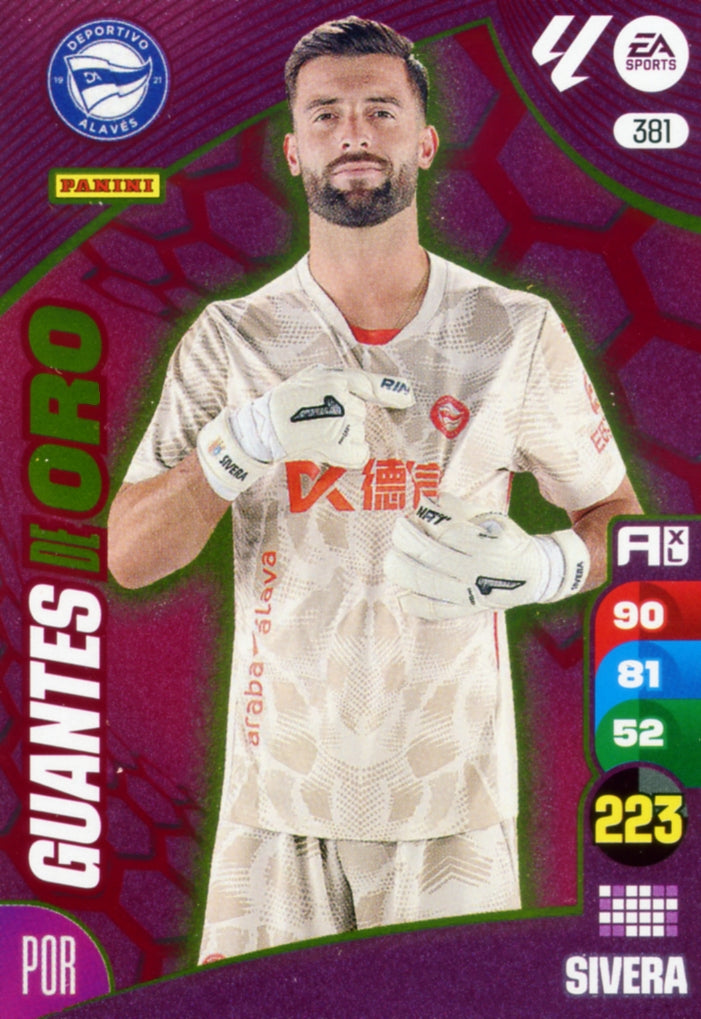 Panini Adrenalyn XL La Liga 2024/2025 - #381 - GUANTES DE ORO - SIVERA - 1ª Edición, Cromo RAW