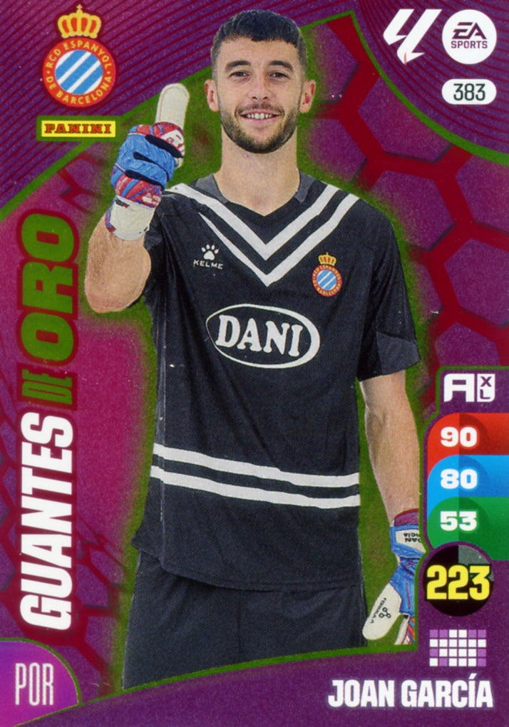 Panini Adrenalyn XL La Liga 2024/2025 - #383 - GUANTES DE ORO - JOAN GARCIA - 1ª Edición, Cromo RAW