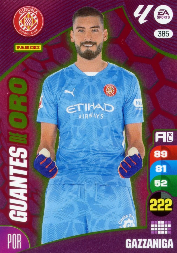 Panini Adrenalyn XL La Liga 2024/2025 - #385 - GUANTES DE ORO - GAZZANIGA - 1ª Edición, Cromo RAW