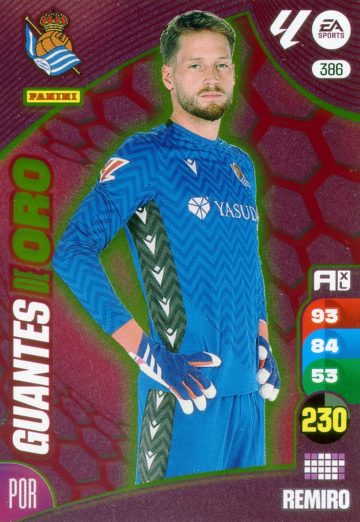 Panini Adrenalyn XL La Liga 2024/2025 - #386 - GUANTES DE ORO - REMIRO - 1ª Edición, Cromo RAW