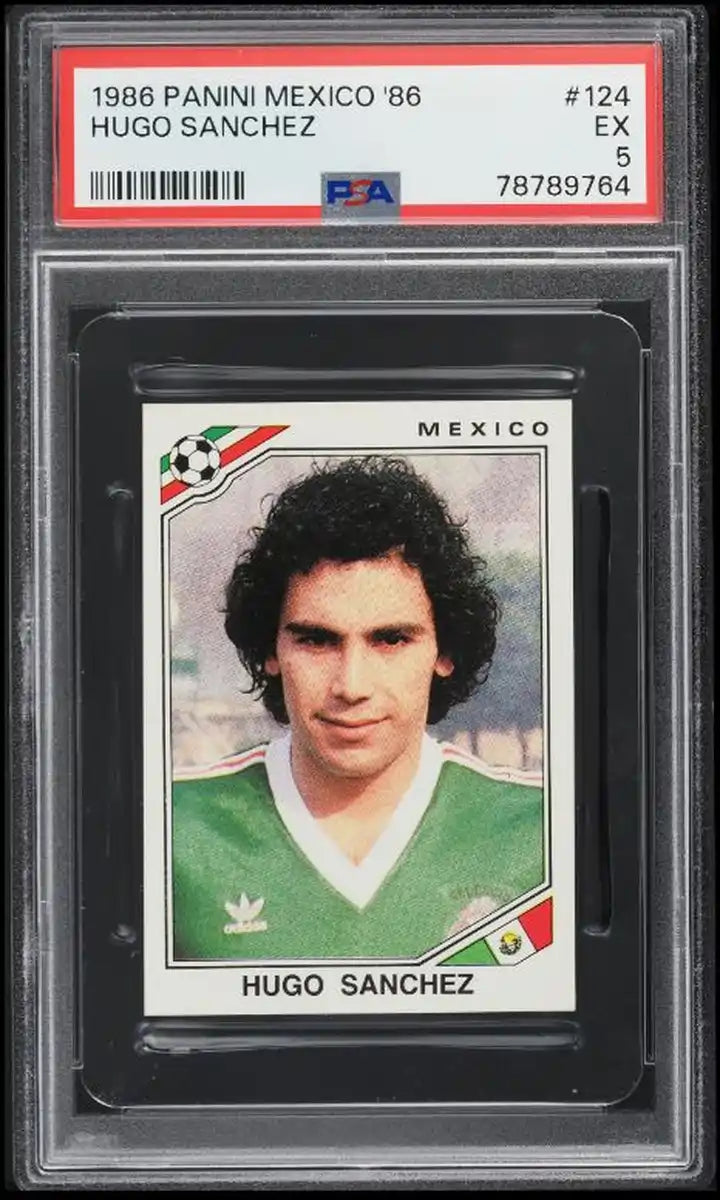 1986 Panini Mexico '86 Hugo Sanchez #124 PSA 5 EX - PSA Population 1 of 1